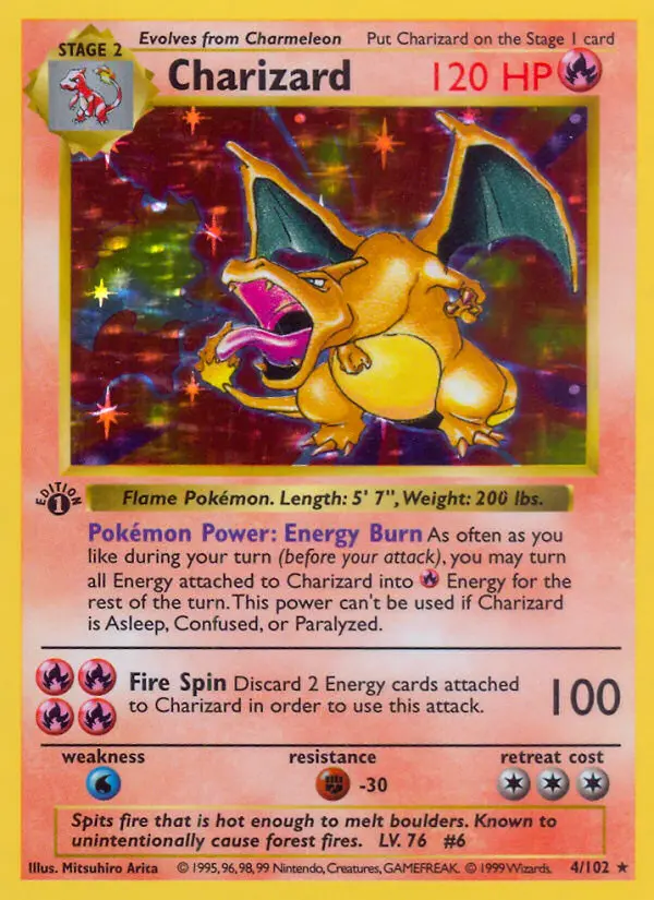 Charizard, Base Set holo rare